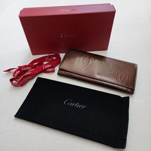 Cartier Happy Birthday Bifold Patent Leather Wallet with Dust Bag Box